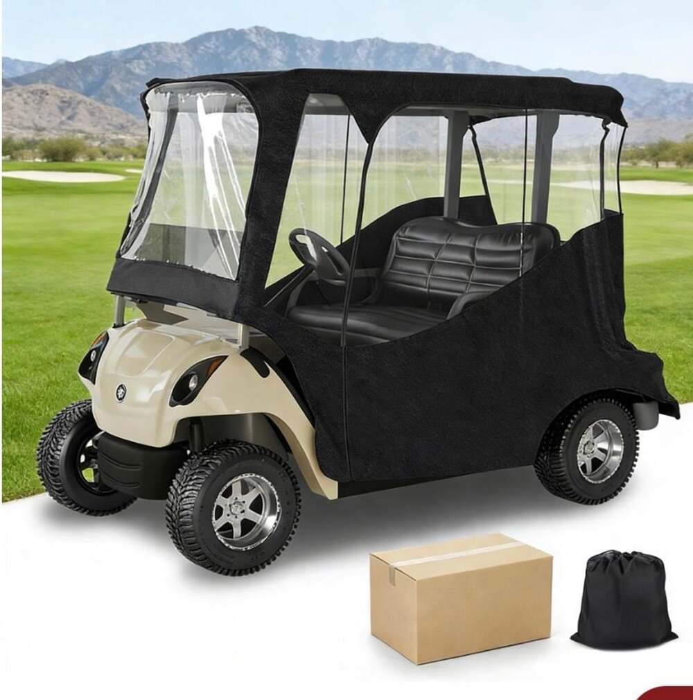 MASHELLY 2-Person Golf Cart Rain Enclosure for EZGO TXT RXV (U1029)